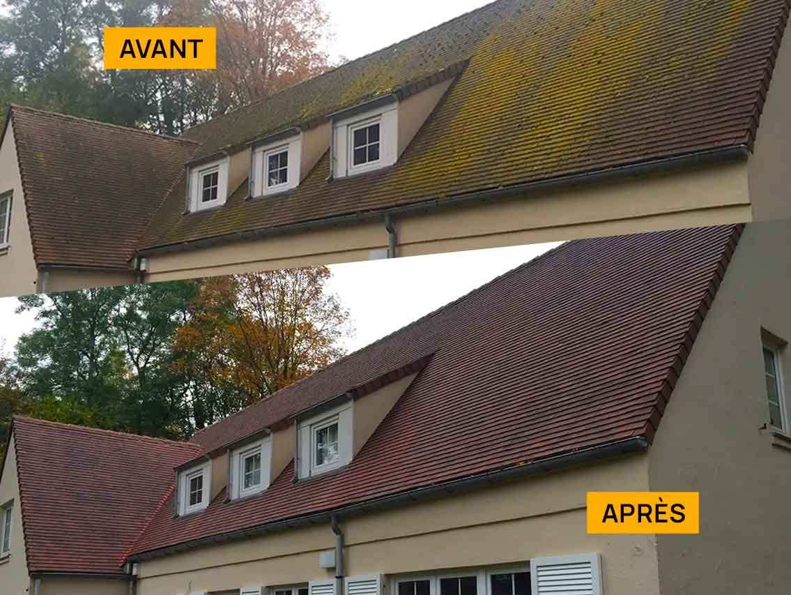 Nettoyage et peinture hydrofuge toiture -  PRONIELS Toiture & Façade artisan couvreur en Belgique : Namur, Flandre, Wallonnie, Bruxelles, Liège .... nettoyage, démoussage, traitement anti-mousse toiture. peinture hydrofuge toiture.  intervention en BELGIQUE : région Flamande, Wallonne et Bruxelles, Namur, Liège …. PRONIELS Toiture & Façade basé sur Namur intervient dans toute la Belgique.